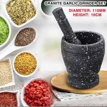 Resin Mortar Pestle Set Garlic Herb Spice Mixing Grinding Crusher