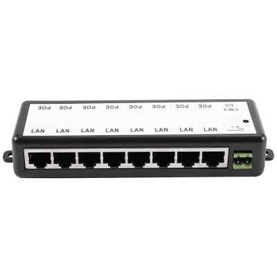 8 Ports Poe Injector Poe Splitter for Cctv Network Poe Camera Power Over Ethernet Ieee802.3Af