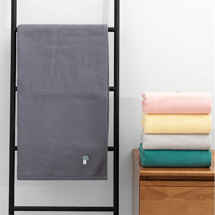 70x140cm-100-cotton-home-embroidery-mushroom-soft-comfortable-absorbent-bathroom-bath-towel
