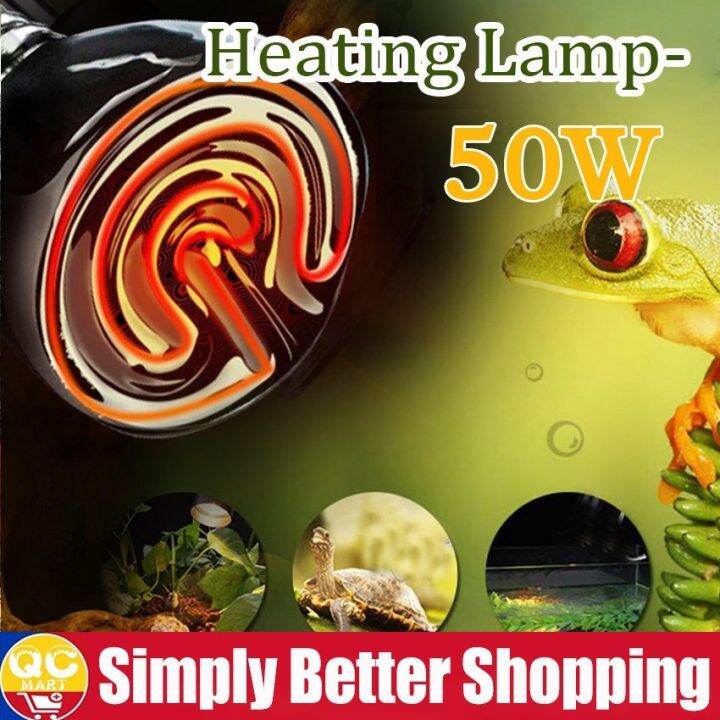 25W 50W 100w Pet Heating Lamp Black Infrared Ceramic Emitter Heat Light Bulb Pet Brooder