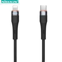 NILLKIN สายซิลิโคนเหลว Type C เป็น Lightning Fast ตัวชาร์จไฟสำหรับ iPhone 14 13 12 Pro Max PD 27W 1.2M สายข้อมูล