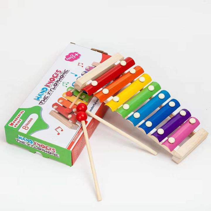 ของเล่นไม้เสริมพัฒนาการ-ระนาดไม้-8-คีย์-ระนาดไม้-ระนาดเด็กสีสันสดใสtodds-amp-kids-toys
