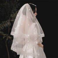 ralen Wedding Veils Twee Lagen Bruid Sluier Met Stretch Mesh Tulle Veils Accessoires Hair Accessories