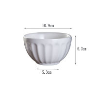 Creative Pumpkin Shape Ceramic Soup Bowl with Lid Small Rice Bowl Kitchen Tableware Fruit Salad Mixing Bowl Dessert Soup Bowls