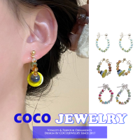 COCOJEWELRY 2023ใหม่ฤดูใบไม้ผลิและฤดูร้อนสีโดพามีนสดใสขนาดเล็กป่าต่างหูรูปนางฟ้าพิเศษต่างหูดีไซน์เฉพาะกลุ่มผู้หญิงหรูหราเบาอเนกประสงค์