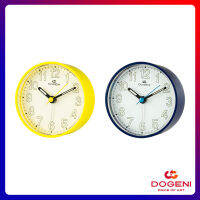 DOGENI นาฬิกาปลุกเดินเรียบ นาฬิกาปลุกทรงกลม ขนาดกลาง เสียงปลุกเสียงสัญญาณ บิ๊บๆ