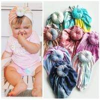 [COD] 2020 new childrens hat baby breathable donut turban tie-dye pullover ins