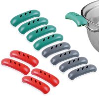 Silicone Pan Handle Cover Heat Insulation Covers Pot Ear Clip Steamer Casserole Pan Handle Holder Non-slip Grip Kitchen Tool Other Specialty Kitchen T