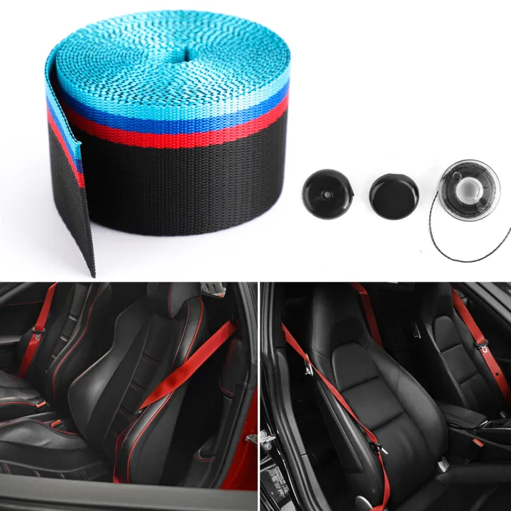 Car Seat Belt Webbing Polyester Seat Lap Retractable Nylon Safety Strap 3.5M
