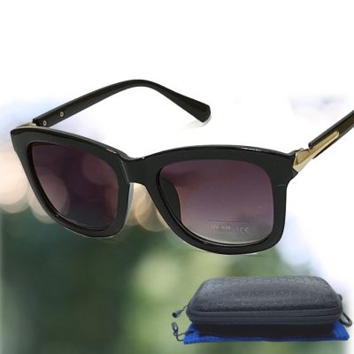 แว่นตาแฟชั่น สีดำ แว่นตากันแดด แฟชั่นเท่ๆ ป้องกัน UV400 แว่นแฟชั่นสีดำ รหัส 6368