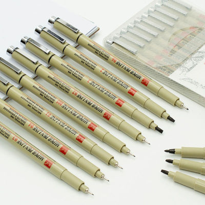 มังงะเครื่องหมายเข็มปากกา Art HAND-Painted Pigment Liner ไมครอนปากกา Sketch ปากกาเครื่องเขียนอุปกรณ์ศิลปะโรงเรียนวาดปากกา-Yrrey