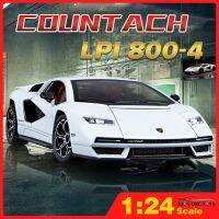 KLT Scale 1/24 Countach LPI 800-4ลูกเต๋าของเล่นหล่อโลหะรถยนต์รุ่นรถบรรทุกสำหรับเด็กผู้ชายเด็กยานพาหนะงานอดิเรก &amp; ของสะสมของขวัญแฟนหนุ่ม