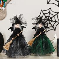 MAREING halloween accessories ฮาโลวีน ที่มีคุณภาพสูง ตุ๊กตาแม่มดฮาโลวีน แม่มดตัว ผ้าไหมสีขาว ตุ๊กตาบ้านผีสิง ตลกๆ สีดำสีดำ ตกแต่งฮาโลวีน