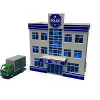 187 HO Scale Plastic Police Station For Ho Train Model Sandbox Construction Assembling Layout