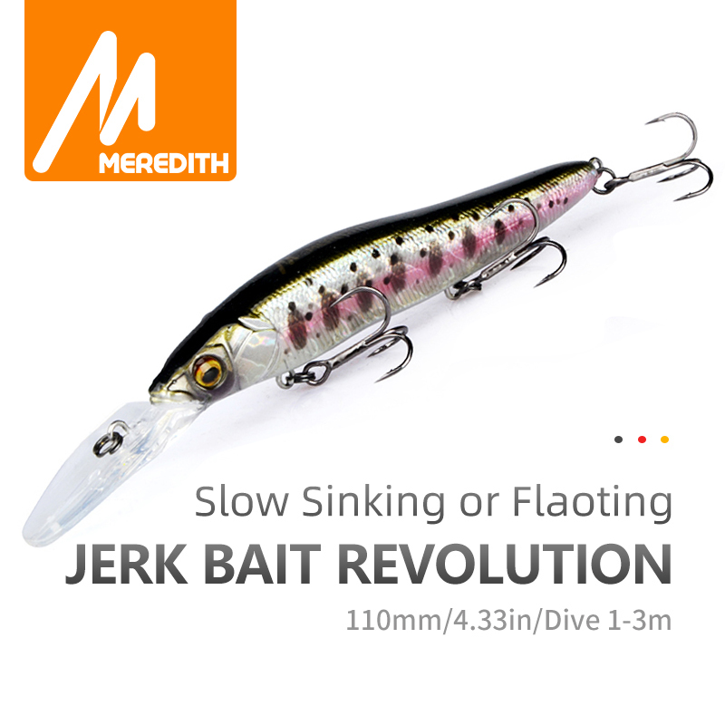Fishing Lure Floating Sinking Pencil Artificial Bait Natural Look Slim Head Hook 