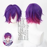 Getaway vtuber Rainbow Club Virtual anchor Uki Violeta cos wig Mixed color gradient Cosplay✒