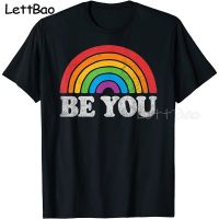 Be You Gay Pride Lgbt Rainbow Funny Tshirt Men Vintage Graphic Novelty T Shirt Men Homme Men Clothes Short 100% Cotton