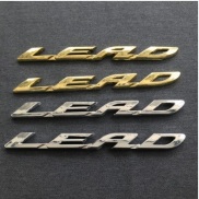 Tem chữ nổi tên xe LEAD, tem trang trí xe chống nước màu trắng vàng