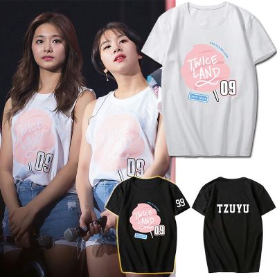 TWICE T-shirt TZUYU SANA MINA JIHYO NAYEON MOMO DAHYUN JEONGYEON CHAEYOUNG Name Printing Top twiceland Tee Shirt