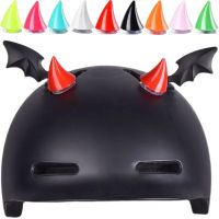 [Featured] 1PCS Car Motorcycle Helmet Devil Horns Plastic Resilient Silicone Suction Cup Decoration /Motocross Full Face Off Road Helmet Headwear Rubber Horn Decoration /Car Headwear Sucker Styling Accessories