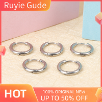 Ruyie 5ชิ้น/ล็อต stainless STEEL Circle Hoop ต่างหูสำหรับสาวรอบเรขาคณิตต่างหู