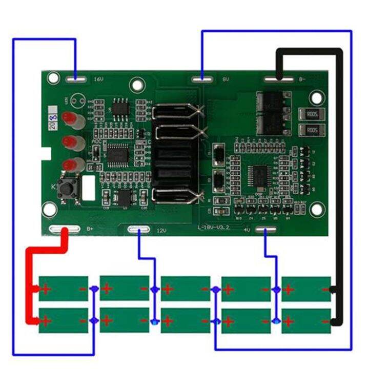 2pcs-rise-4511396-li-ion-battery-charging-protection-circuit-board-pcb-board-for-einhell-power-x-change-18v-20v-lithium