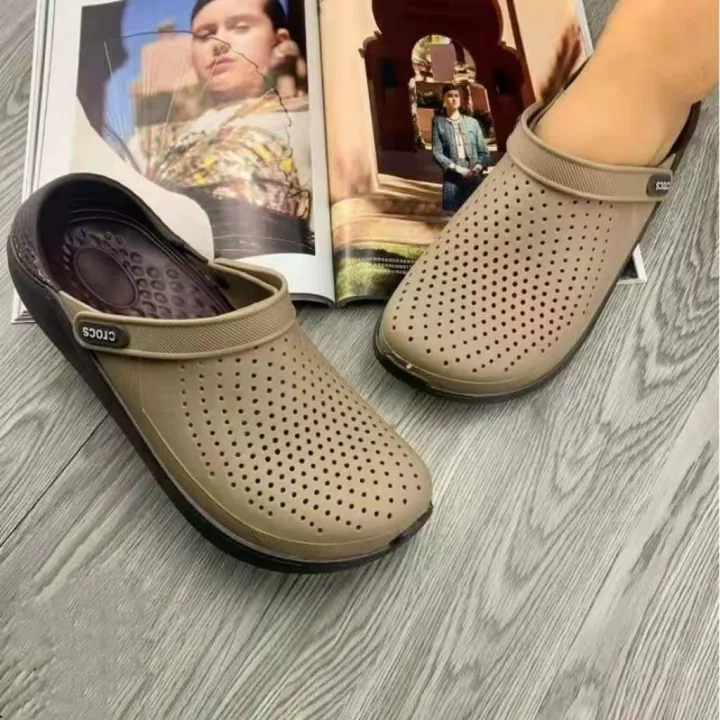 SAPashoes！Crocs LiteRide Bench Sandals Khaki Coffee Clog for Men Women all  seasons | Lazada PH