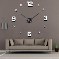 Top Fashion 3D Wall Clock reloj de pared Clock Watch DIY Acrylic Mirror Stickers Home Decor Living Room Quartz Needle Horloge