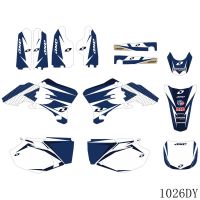 Full Graphics Decals Stickers Motorcycle Background Custom Number Name For YAMAHA YZ250F YZ450F YZF 250 450 2003 2004 2005