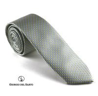 Giorgio Del Sarto Necktie Yellow Fabric Texture เนคไทสีเหลืองมีเท็กเจอร์