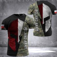 T SHIRT - POLAND Veteran ARMY Soldier Country Flag 3D Printed High Quality Milk Fiber T-shirt Summer Round Neck Men Female Casual Top-5  - TSHIRT