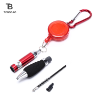 TONGBAO01 1PC Retractable Golf PEN บันทึกคะแนนด้วย carabiner Random Color