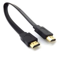 Kabel HDMI Kompatibel HD penuh pendek HDMI pria KE pria colokan kabel datar untuk Audio Video HDTV TV PS3 0.3M 0.5M Dropshipping