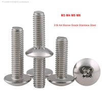 ✵❀ M3 M4 M5 M6 Phillips Truss Mushroom Head Screws 316 Stainless Steel Cross Recessed Round Large Flat Head Machine Screw Bolts