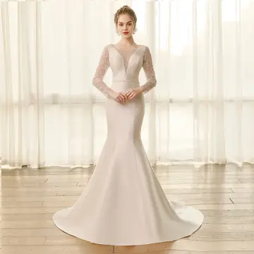 Gaun hotsell satin bridal