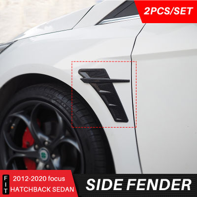 for Ford focus Side Vent Fender MK3 MK4 sticker Air Flow Cover Trim ABS carbon fiber Accessories Hatchback Sedan 2012+ 2PcsSet