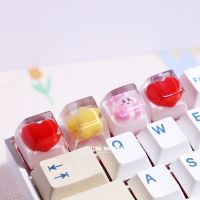 （Miss qis keycap）พวงกุญแจรูปดาวด้านหลังของ Mx Gateron Kailh ฝาครอบกุญแจลวดลายเรซินรูปดอกซากุระพร้อมกล่องสวิตช์ TTC คีย์บอร์ดแบบกลไกปรับแต่งได้หมวกแก๊ป R1