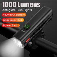 NEWBOLER Bicycle Light Front 1000Lumen Bike Light 4800mAh Waterproof Flashlight USB Charging MTB Road Cycling Lamp Accessories