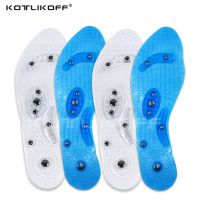 [ร้อน] KOTLIKOFF แม่เหล็กบำบัด Slimming Insoles เท้า Patch Cushion รองเท้าพื้นรองเท้าเจล Pad Acupressure Slimming Insoles Foot Care แทรก