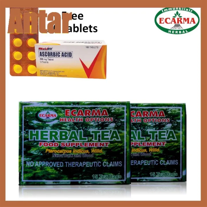 Antar Ecarma 2 Boxes Narra Herbal Tea (30 Teabags) FREE Ritemed