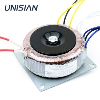 UNISIAN หม้อแปลง Toroidal 200W/110V,หม้อแปลงไฟฟ้า12V แบบคู่28V เดียว12V 12V AC220V เครื่องขยายเสียง DAC พรีแอมป์