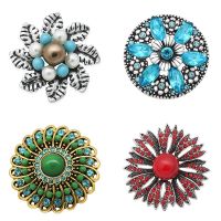 ✁□❀ New Round big style Flower Rhinestone Heart Mom 30MM snap buttons fit DIY 18MM snap bracelet snap jewelry Gift