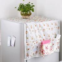 Washing Machine Cover Fridge Dust Cover Cotton Linen Refrigerator Organizer Dust Covers Home Cleaning Storage in the kitchen Washer Dryer Parts  Acces