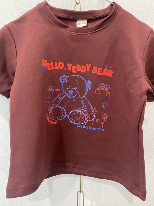 เสื้อ-crop-hello-teddy-bear