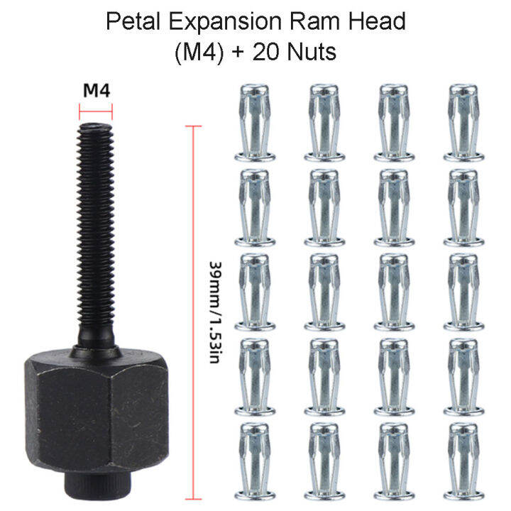 Toolstar 21Pcs Rivet Head Nuts Set Alloy Expansion Clamp Petal Rivet