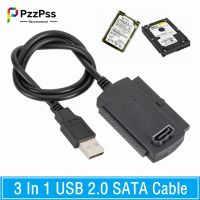 [LUNA electronic accessories] PzzPss 3 In 1 USB 2.0 IDE SATA 5.25 S ATA 2.5 3.5นิ้วฮาร์ดดิสก์ไดรฟ์ HDD อะแดปเตอร์เคเบิ้ลสำหรับแล็ปท็อปพีซีแปลง