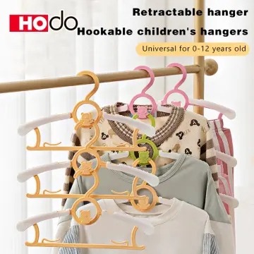 10-pack children's clothes hangers 0-12 years old baby clothes drying rack  baby products clothes hanger newborn stainless steel clothes drying rack  clothes support stainless steel clothes hanger anti-slip household baby  clothes hanger