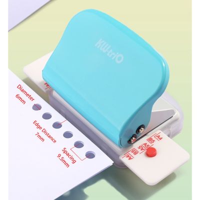 KW-triO 6-hole Punch Notebook Round Hole Standard Punch Machine Planner Papers Puncher for A4 A5 B5 Scrapbooking Binding Rings