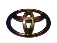 แผ่นป้ายโลโก้ Logo Toyota สีไทเททอง ขนาด 10 cm Toyota Taita Gold * **ส่งเร้วทันใจ**