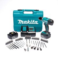 MAKITA DDF453SFX1 สว่านไขควง 18V พร้อมแบตเตอรี่ Li-ion 18V 3.0Ah  2 ก้อน และที่ชาร์จแบต สว่านไร้สาย สว่านไฟฟ้า